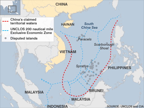 Sur del Mar de China y zonas en conflicto